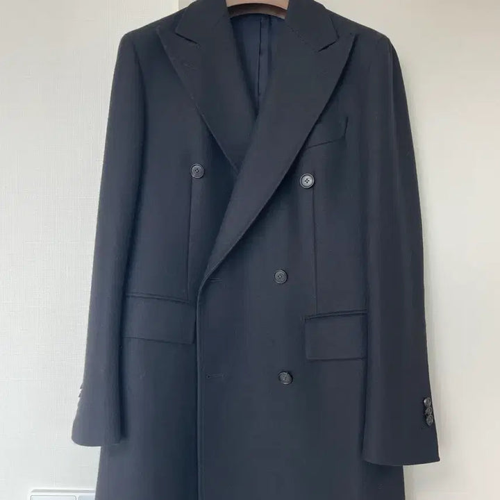 [BUNJANG] Suit Supply Wool Cashmere Black Double Breasted Coat / 수트 서플라이(SUIT SUPPLY) 울캐시미어 블랙 더블 브레스티드코트