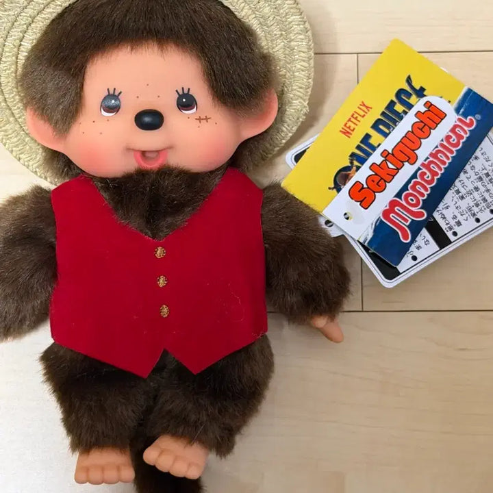 [BUNJANG] Monchhichi Monkey D. Luffy Doll / 공뎀O)몬치치 원피스 루피 인형