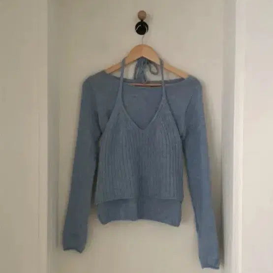 [BUNJANG] Halter Knit Set / 홀터나시세트니트 새상품  (재고정리)