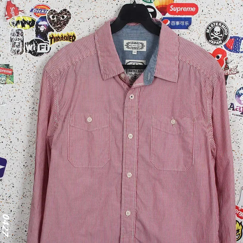 [BUNJANG] Beanpole Striped Shirt / 남성105/ 빈폴 스트라이프 셔츠 남방