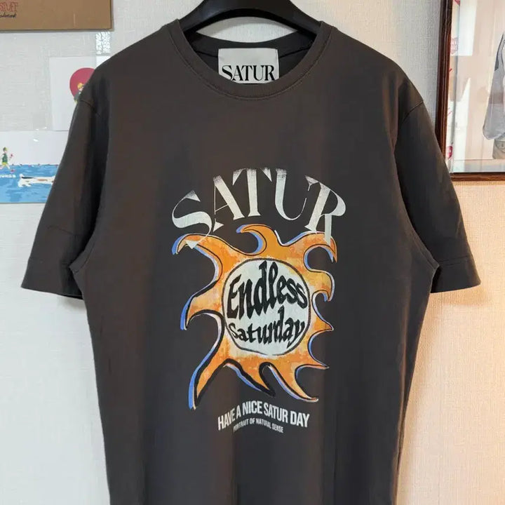 [BUNJANG] Setter Retro Graphic T-Shirt Charcoal XL / [XL]세터 썬레트로 그래픽 반팔 레트로 차콜