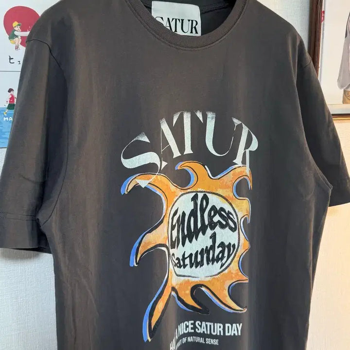 [BUNJANG] Setter Retro Graphic T-Shirt Charcoal XL / [XL]세터 썬레트로 그래픽 반팔 레트로 차콜