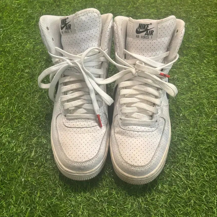 [BUNJANG] Nike Air Force 1 High White/Black Sneakers / 나이키 에어포스1 하이 흰/검
