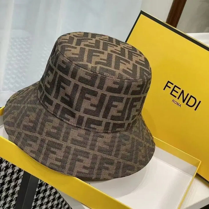 [BUNJANG] Fendi FF Logo Jacquard Bucket Hat Brown / 펜디 모자