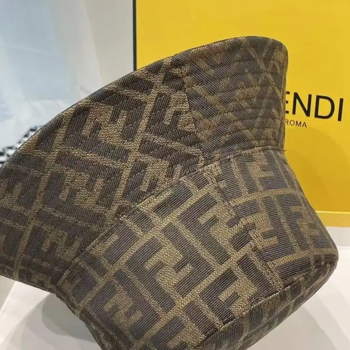 [BUNJANG] Fendi FF Logo Jacquard Bucket Hat Brown / 펜디 모자