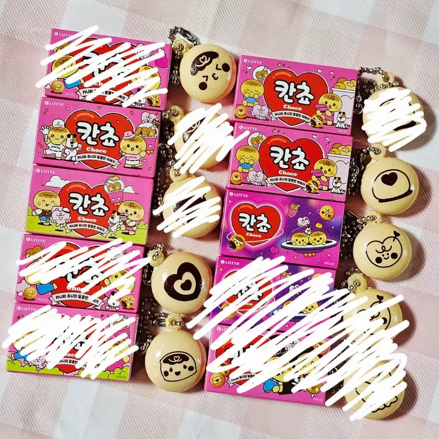 [BUNJANG] Lotte Kancho Miniature Squishy Keyring / 롯데 칸쵸 미니어처 스퀴시 키링