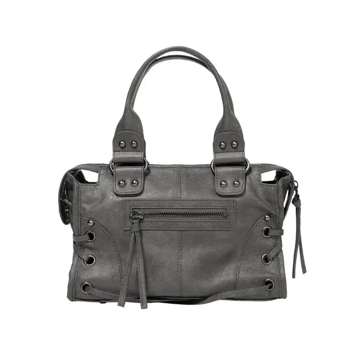 [BUNJANG] Fancy Club Belted Washed Leather Mini Bag Grey / 팬시클럽 fancy club 벨티드 워싱 레더 미니 백 그레이