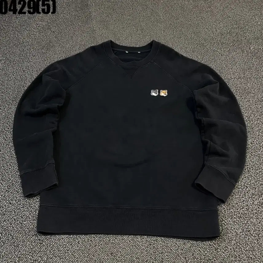 [BUNJANG] Maison Kitsuné Fox Head Black Sweatshirt / 메종키츠네 폭스헤드 블랙 맨투맨 0429