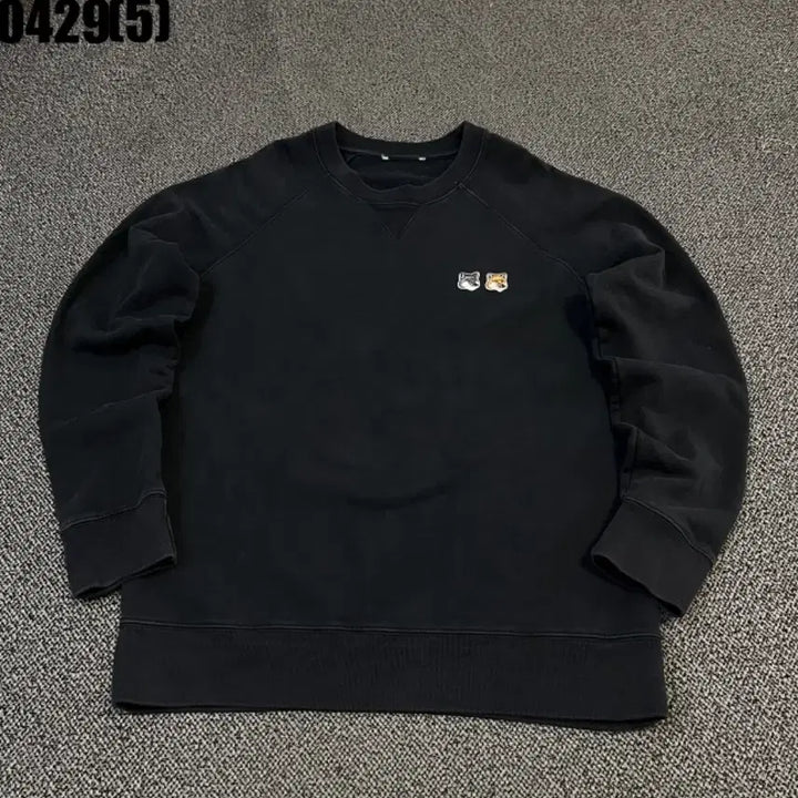 [BUNJANG] Maison Kitsuné Fox Head Black Sweatshirt / 메종키츠네 폭스헤드 블랙 맨투맨 0429