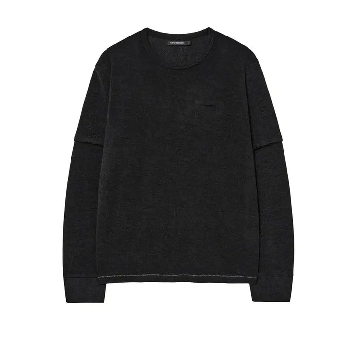 [BUNJANG] HAECHINGROOM Layer Cuffs Tee Black Size 4 / 해칭룸 Layer Cuffs Tee Black 4