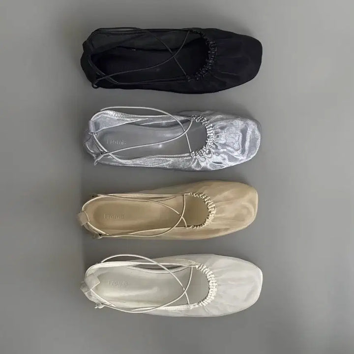 [BUNJANG] Mesh See-through Balletcore Flat Shoes / 망사 시스루 발레코어 플랫슈즈