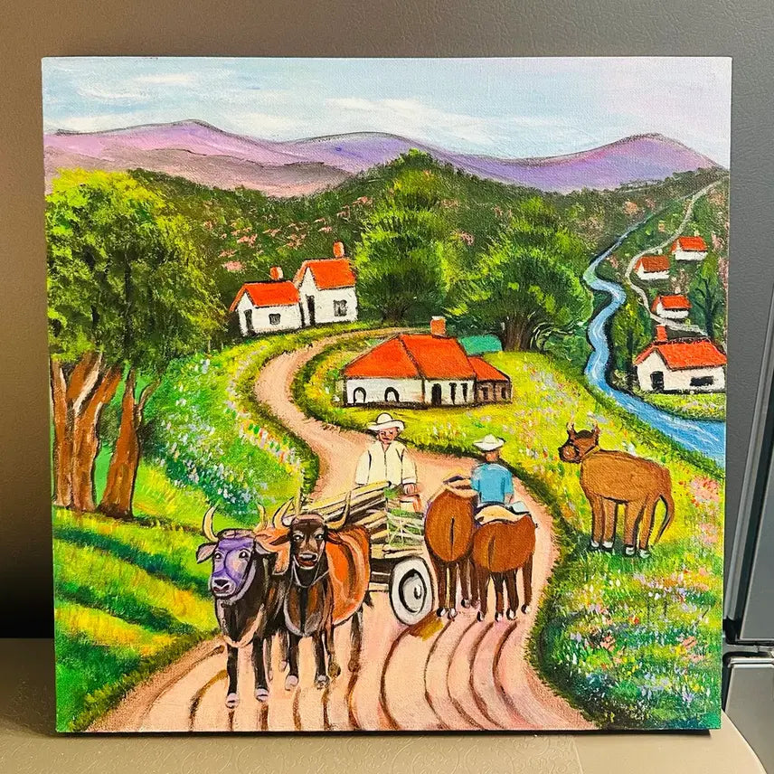 [BUNJANG] Cow Herding Village Canvas Print / 소몰이마을(캔버스)