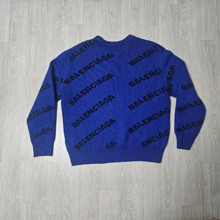[BUNJANG] Balenciaga Multi Logo Knit Blue / [S] 발렌시아가 멀티로고 니트 블루