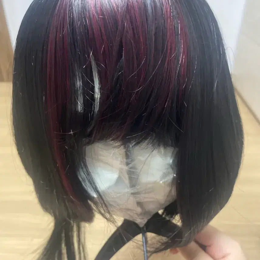 [BUNJANG] Subculture Wine Red Unisex Wig / 지뢰계 서브컬쳐 와인색 중성계 가발