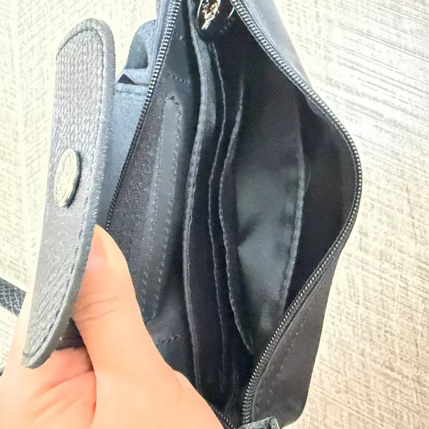 [BUNJANG] Longchamp Le Pliage Green Handle Pouch Black / 롱샴 르 플리아쥬 그린 핸들 파우치 블랙 팝니다