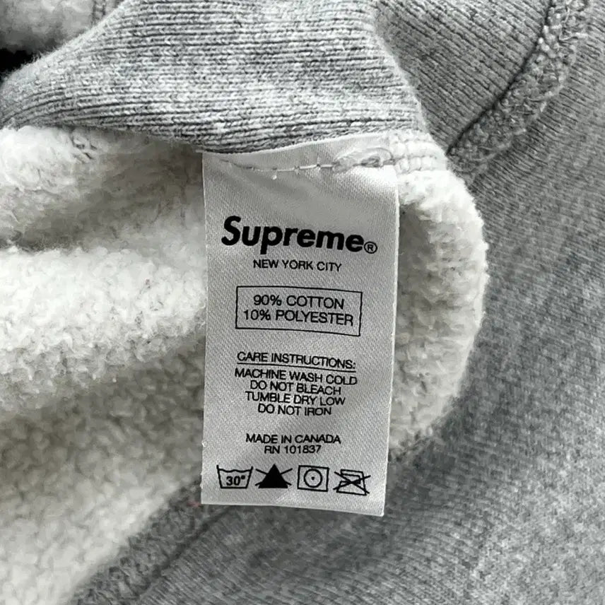 [BUNJANG] Supreme Arch Logo Heather Grey Sweatshirt / 슈프림 15FW 아치로고 헤더그레이 맨투맨