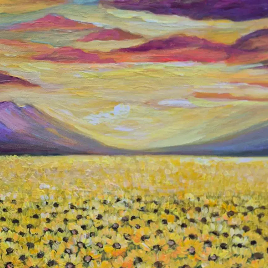 [BUNJANG] Sunflower Field at Sunset - Oil Painting / 빛의 계절
