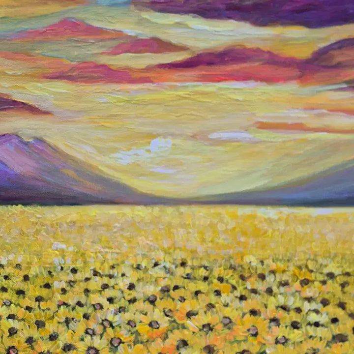 [BUNJANG] Sunflower Field at Sunset - Oil Painting / 빛의 계절