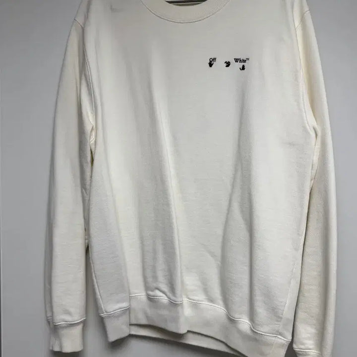 [BUNJANG] Off-White Embroidered Logo Sweatshirt White / 오프화이트 자수 로고 맨투맨티 화이트