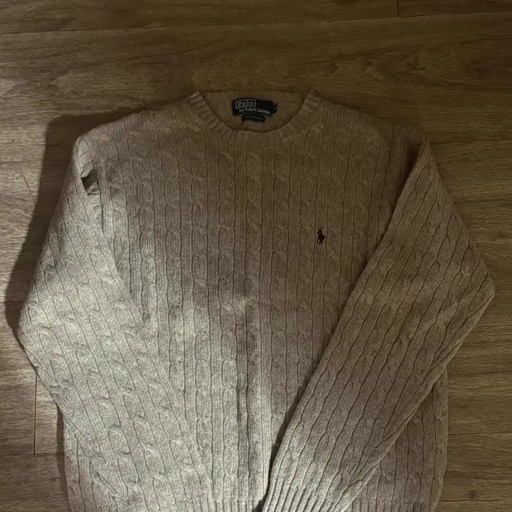 [BUNJANG] Polo Cable Knit Sweater / 폴로 꽈배기 니트