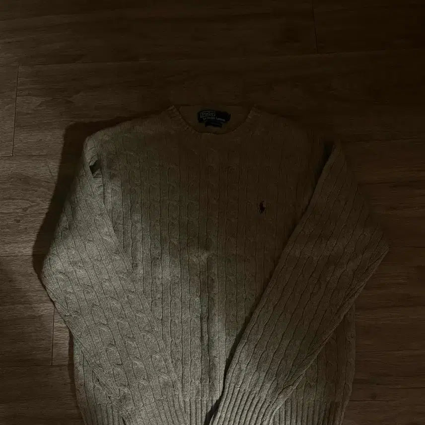[BUNJANG] Polo Cable Knit Sweater / 폴로 꽈배기 니트