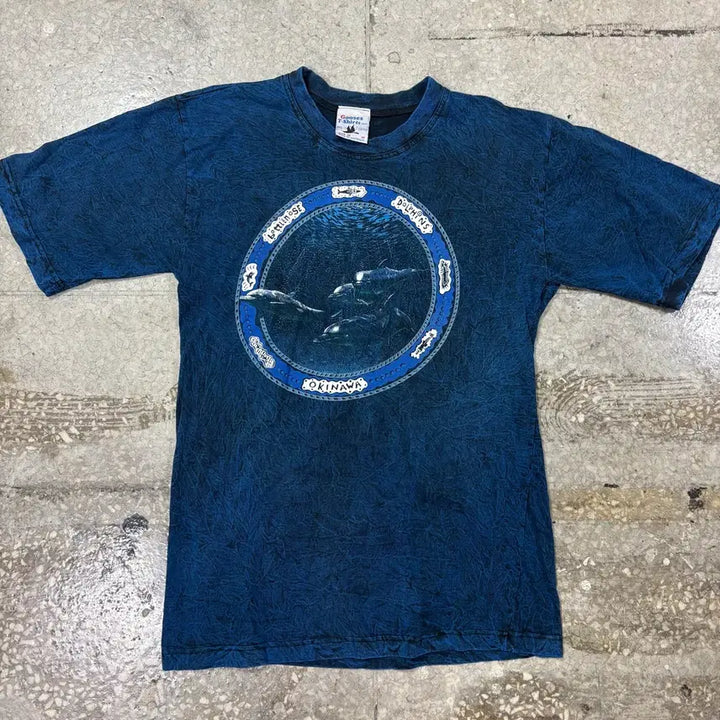 [BUNJANG] Gooses Dolphin Printed T-shirt / Gooses 돌고래 프린팅 반팔티 / b4