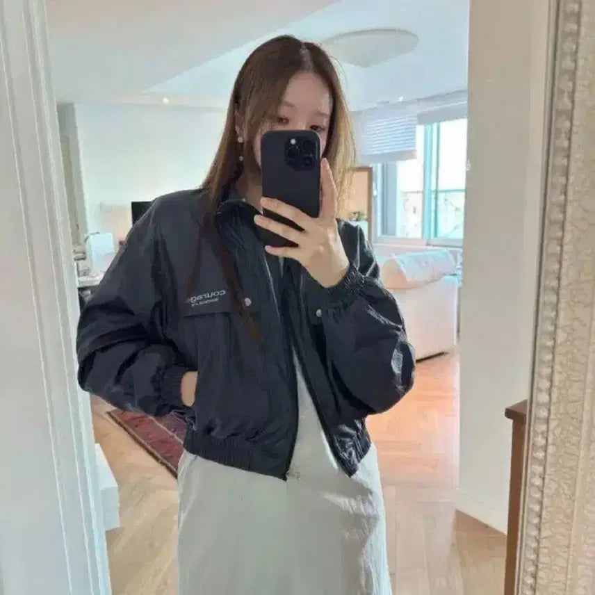 [BUNJANG] Shop Onuk Ciciosaurus Windbreaker Navy / 샵오눅 시시아사우르스 바람막이 네이비