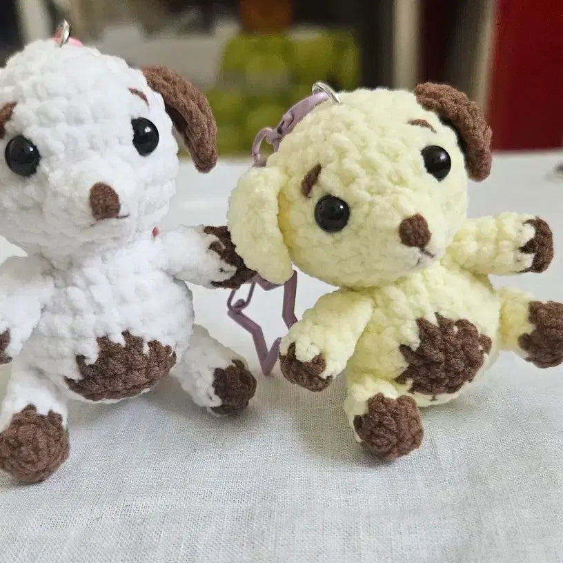 [BUNJANG] Knitted Dog Keychain / 귀여운 뜨개질 강아지 키링(P-1)
