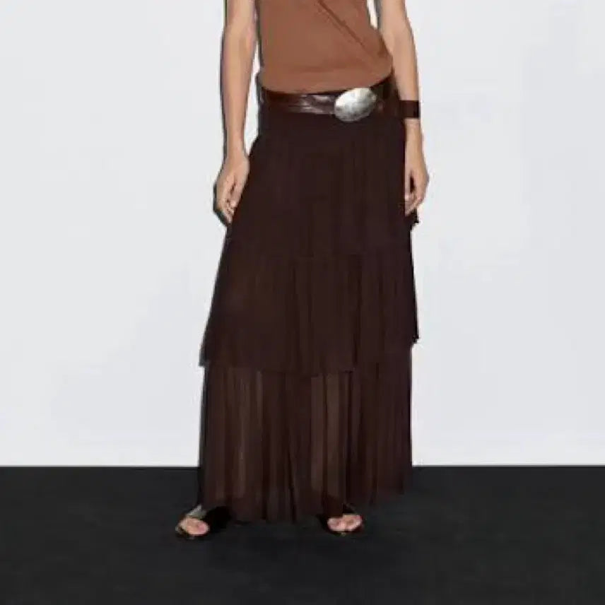 [BUNJANG] Massimo Dutti Layered Skirt (M) / 택미제거새제품/ 마시모두띠 레이어드 스커트 (M)정가20만원