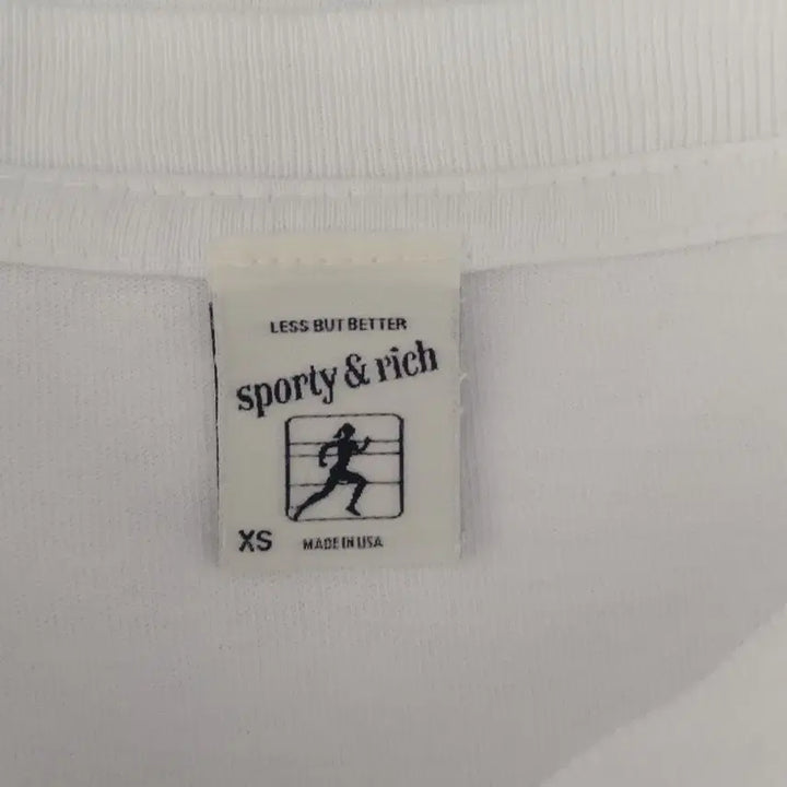 [SOLD OUT] 스포티앤리치 Sporty &amp; Rich 화이트 티셔츠 XS
