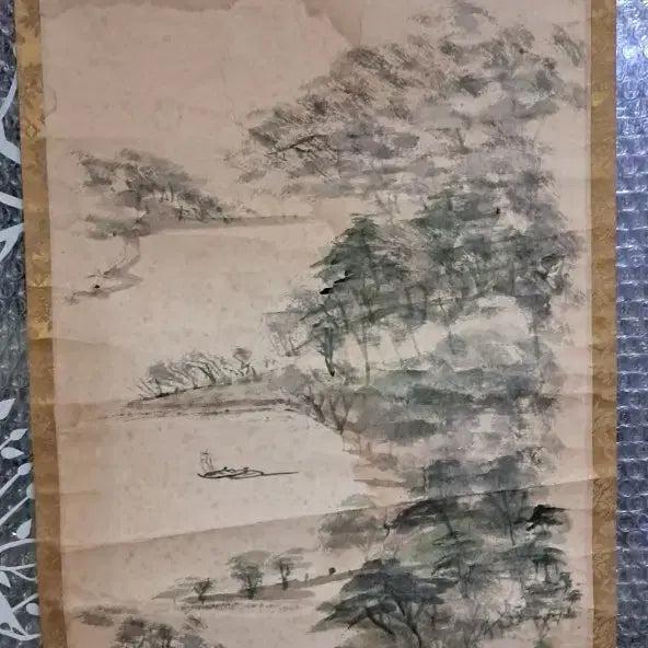 [BUNJANG] Antique Korean Traditional Landscape Painting Scroll / 동양화 옛날그림 산수화