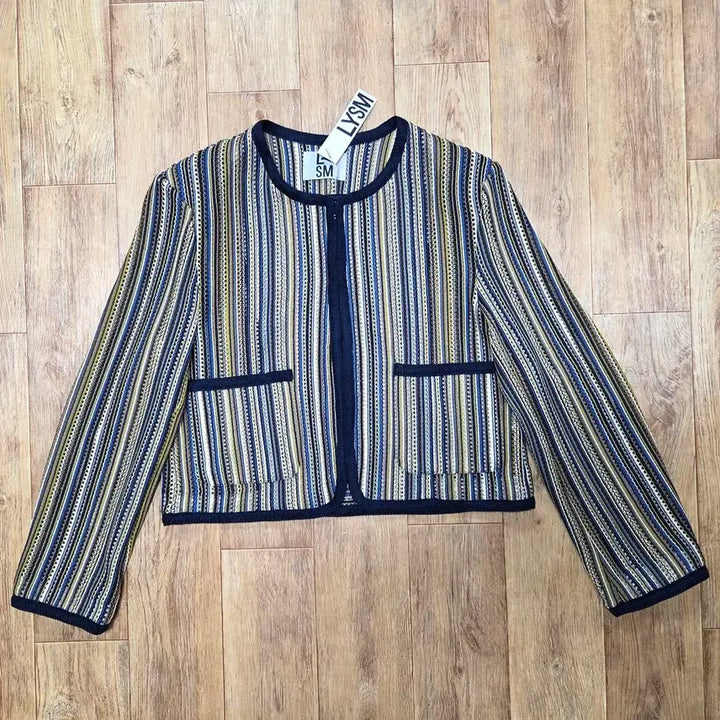 [BUNJANG] LYSM Multi-Color Stripe Jacket / 러브유쏘머치(LYSM) 멀티칼라 스트라이프 자켓 프리사이즈 새상품