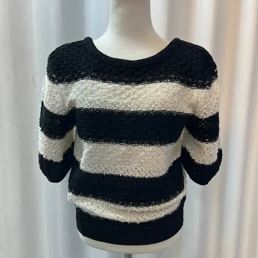 [BUNJANG] TIME Postmodern Stripe Knit / TIME 타임 포스트모던 스트라이프 니트 90(55) 새옷급