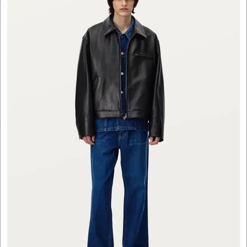[BUNJANG] Solid Homme 25ss Lambskin Leather Jacket / 25ss 솔리드옴므 레더 자켓 팝니다.(가죽 자켓)