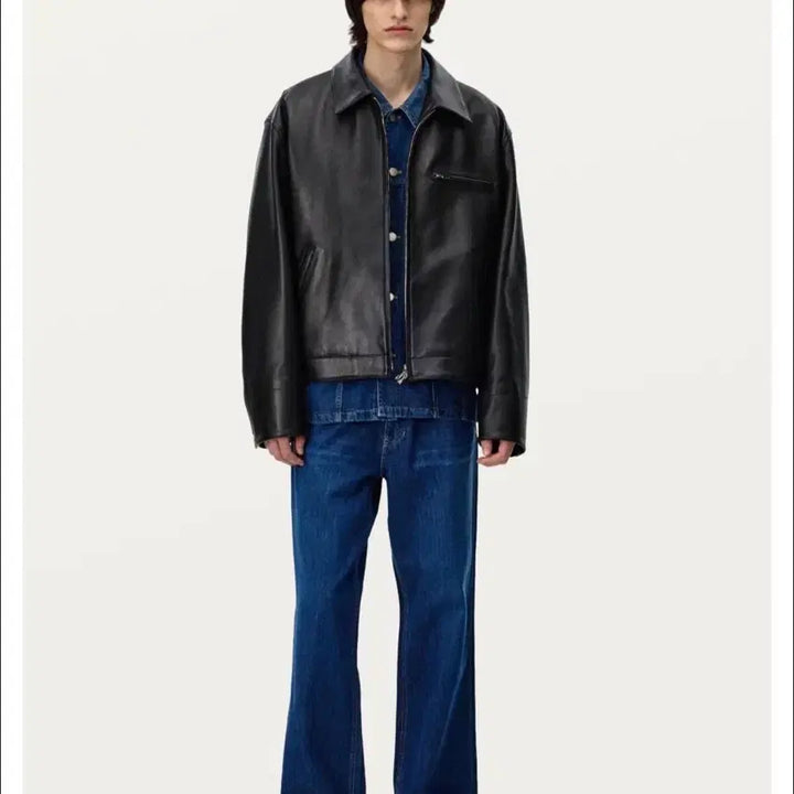 [BUNJANG] Solid Homme 25ss Lambskin Leather Jacket / 25ss 솔리드옴므 레더 자켓 팝니다.(가죽 자켓)