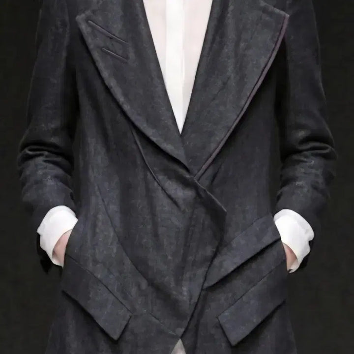 [BUNJANG] Objet K Rap Style Jacket Dark Gray / 오브제 K 랩 스타일 재킷 진회색