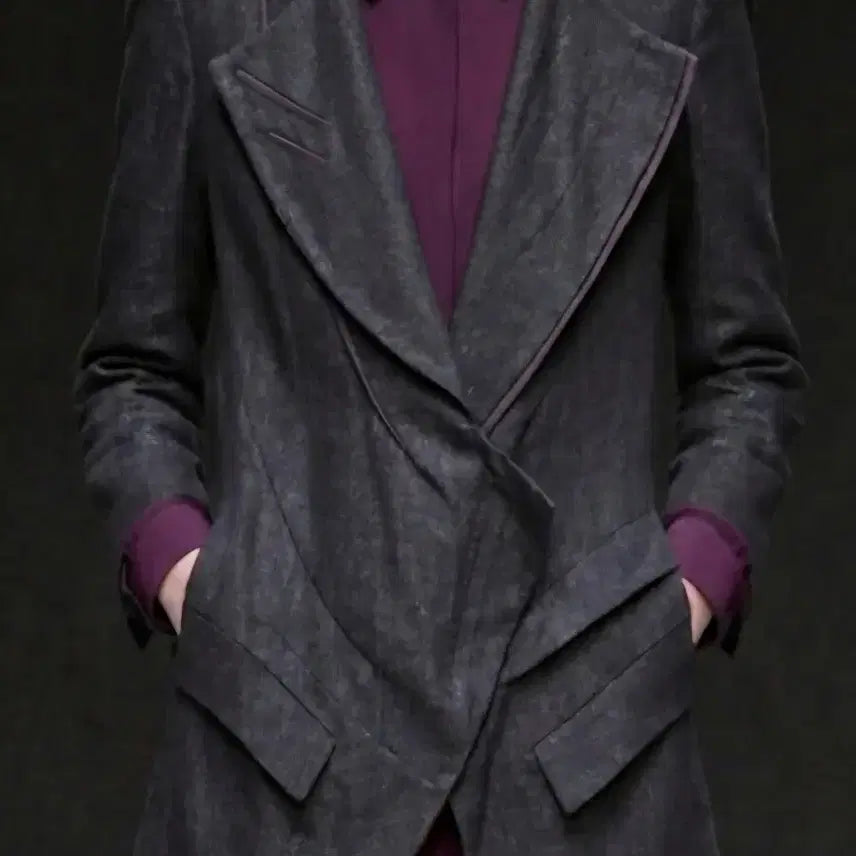 [BUNJANG] Objet K Rap Style Jacket Dark Gray / 오브제 K 랩 스타일 재킷 진회색