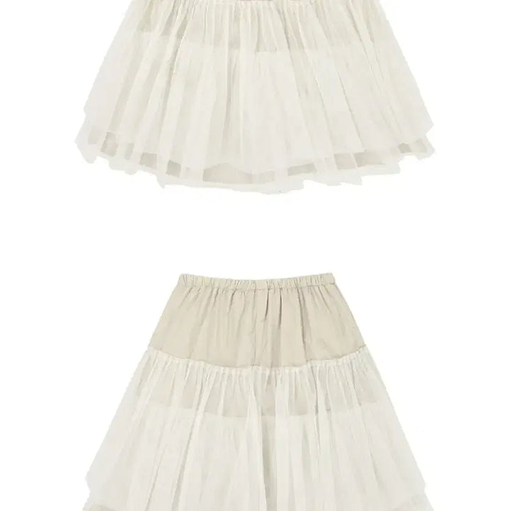 [BUNJANG] No Contents Mesh Flare Skirt / 노컨텐츠 메쉬 플레어 스커트