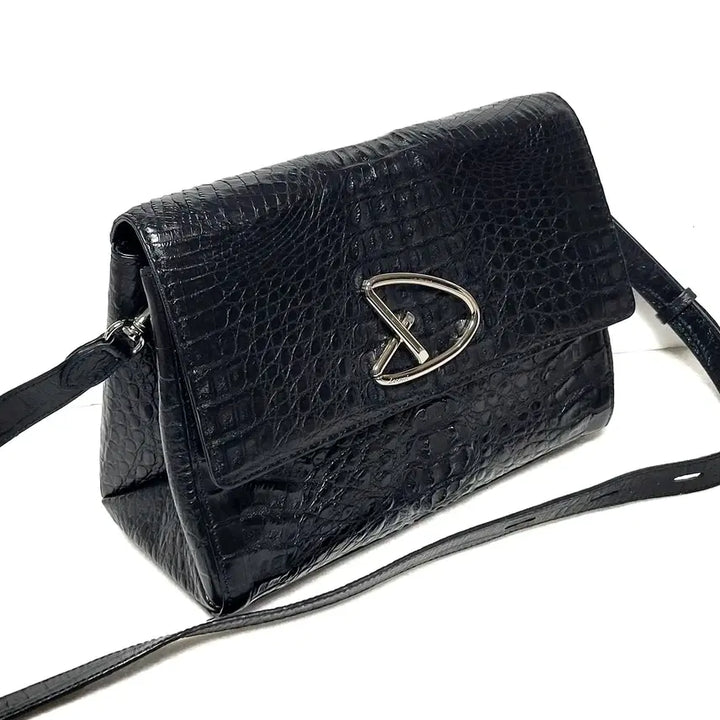 [BUNJANG] Jamoee Riebe Crocodile Leather Shoulder Crossbody Bag / 정품)잘모이 리에베 악어백   (상태굿)