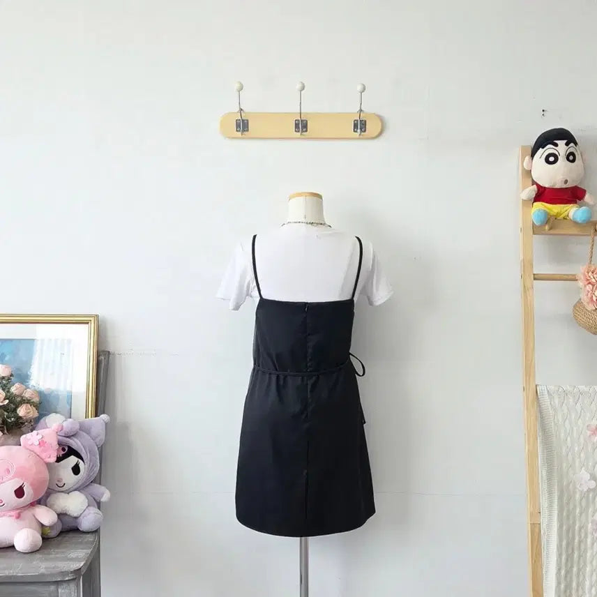 [BUNJANG] GOBLIN Black Strap Dress / 빈티지 만원샵 GOBLIN 블랙 끈 원피스