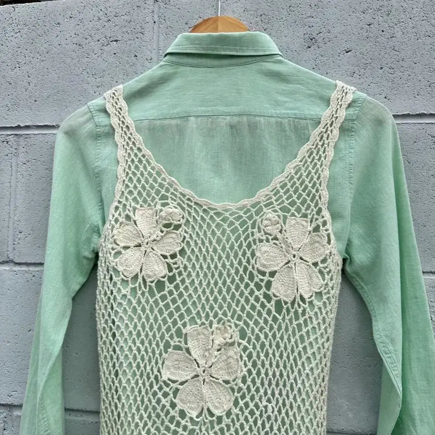 [BUNJANG] Floral Knit Vest / 플라워 니트 조끼