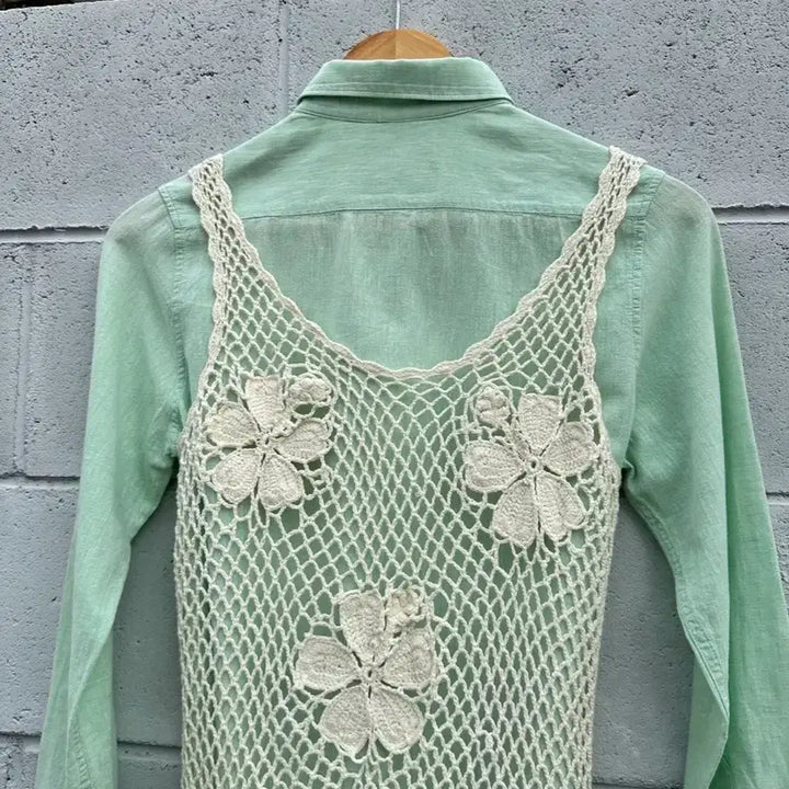 [BUNJANG] Floral Knit Vest / 플라워 니트 조끼