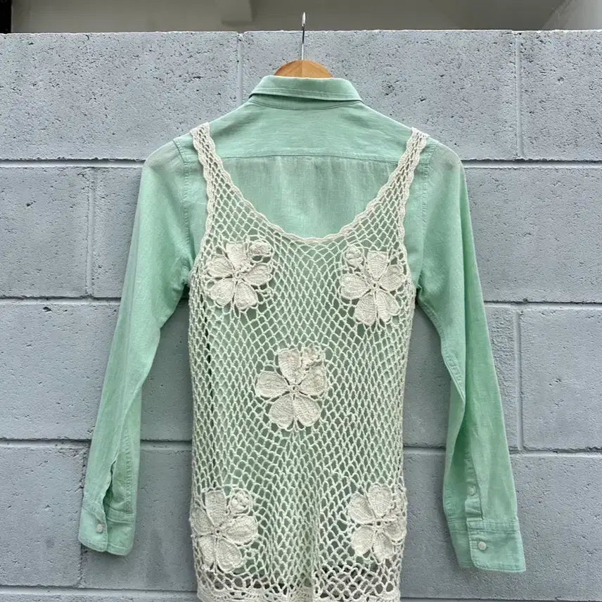 [BUNJANG] Floral Knit Vest / 플라워 니트 조끼