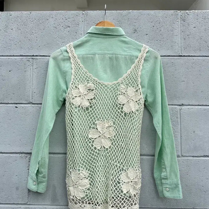 [BUNJANG] Floral Knit Vest / 플라워 니트 조끼