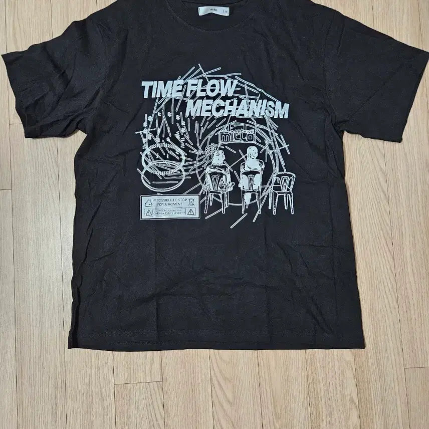 [BUNJANG] millo Archive Time Flow Short-Sleeved T-shirt Black / [m] 밀로 아카이브 타임 플로우 반팔티셔츠 블랙