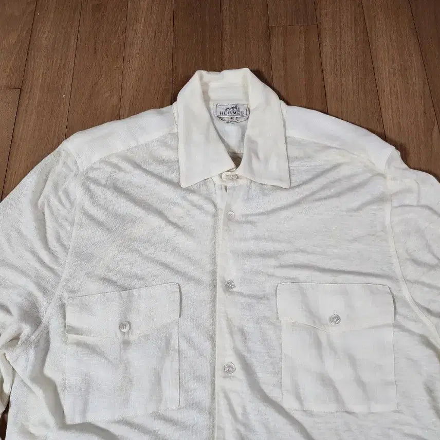 [BUNJANG] Hermes Ivory Long Sleeve Shirt / 에르메스 아이보리 긴팔 셔츠 105