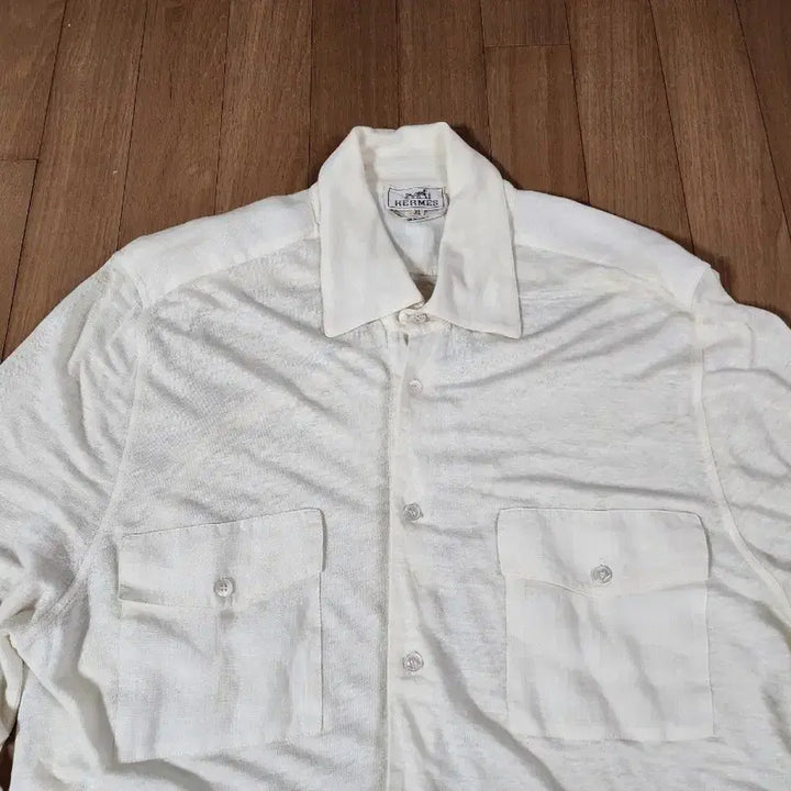 [BUNJANG] Hermes Ivory Long Sleeve Shirt / 에르메스 아이보리 긴팔 셔츠 105