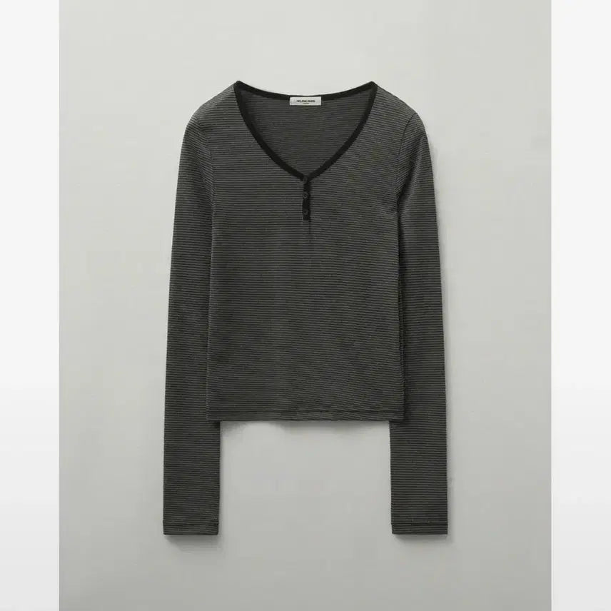 [BUNJANG] Helene Paris Button Stripe Long Sleeve / 헬레네파리스 버튼 스트라이프 롱 슬리브 [어반 시크]