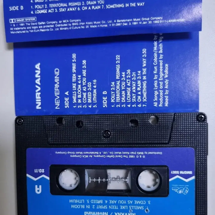 [BUNJANG] Nirvana Nevermind 2nd Album Cassette Tape (Unsealed) / 너바나 2집 Nevermind (개봉 카세트테이프)