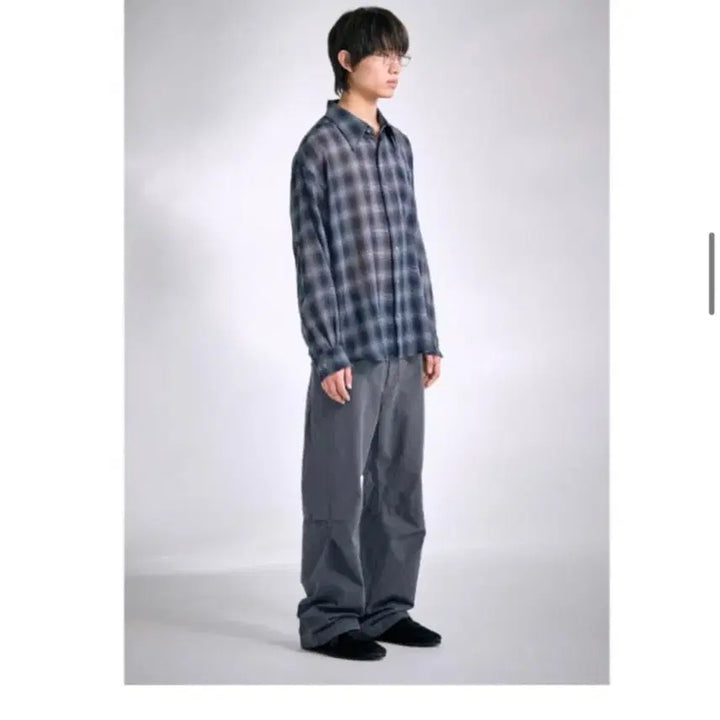 [BUNJANG] HAECHINGROOM Archive Shirt V2 Wool Check Blue / 해칭룸 archive shirt v2 wool check blue 3